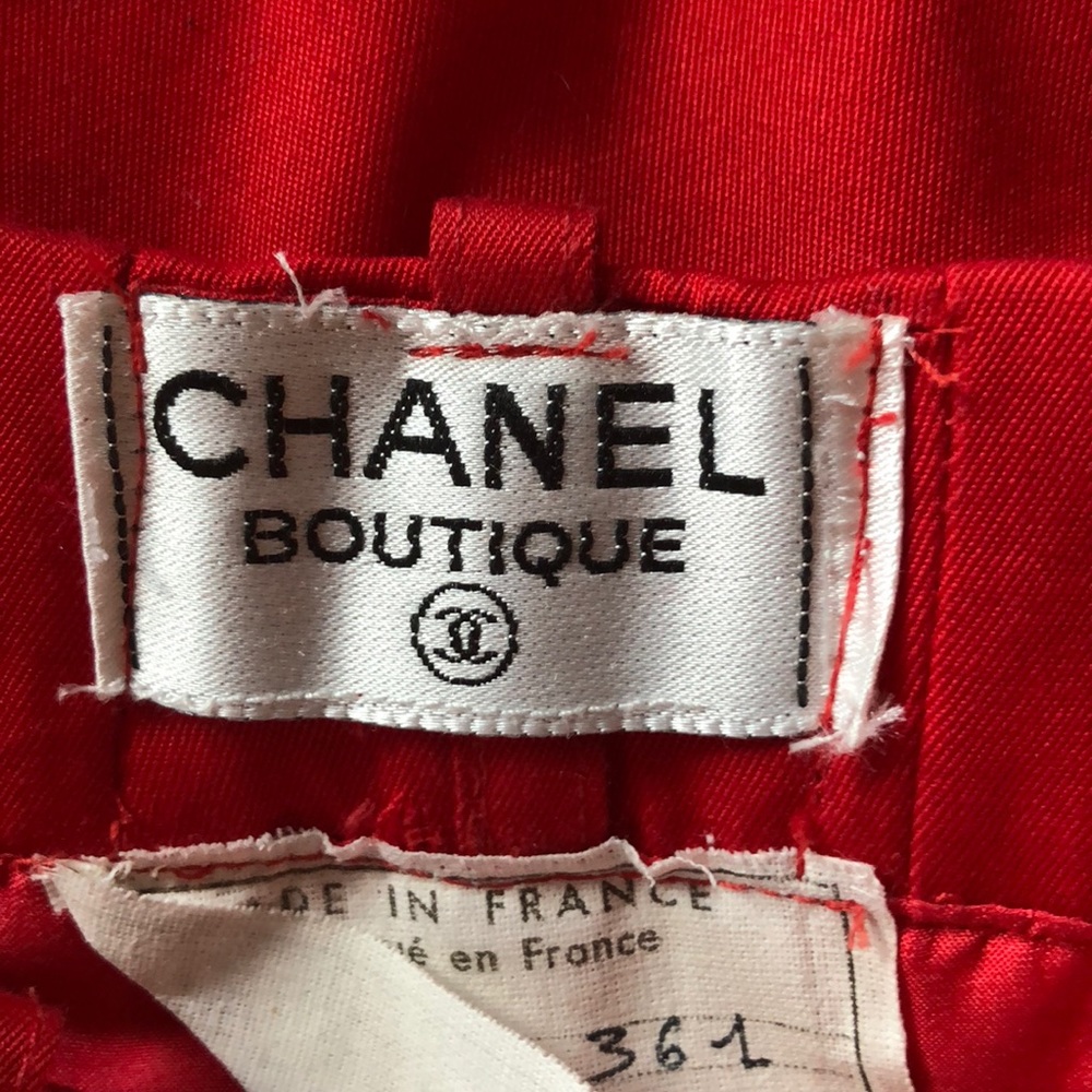 Chanel 100% Cotton Slacks & 100% Silk Lining - Picture 5 of 8